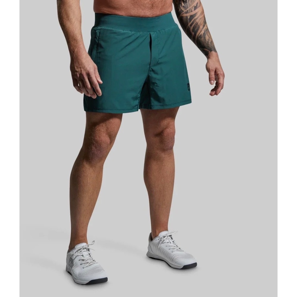 Born Primitive Versatile 7 Inch Shorts with Compression Liner Teal Green Mens